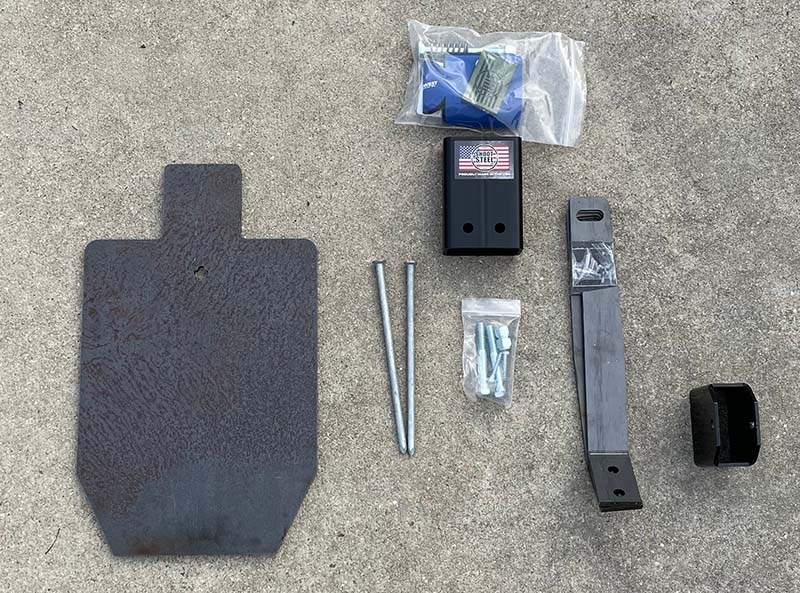 Contents of the Box of a Shoot Steel Target