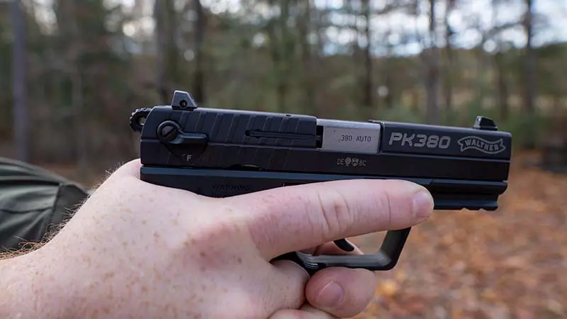 walther pk380 firing rightside