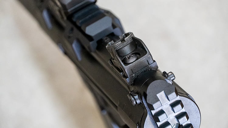 Rear Sight on the AP5-P