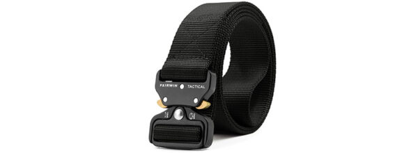 Winchester Tactical Belt, Military Utility Nylon Web Heavy Duty Work Belt, Quick Release Magnetic Buckle, Foxtrot Khaki, L