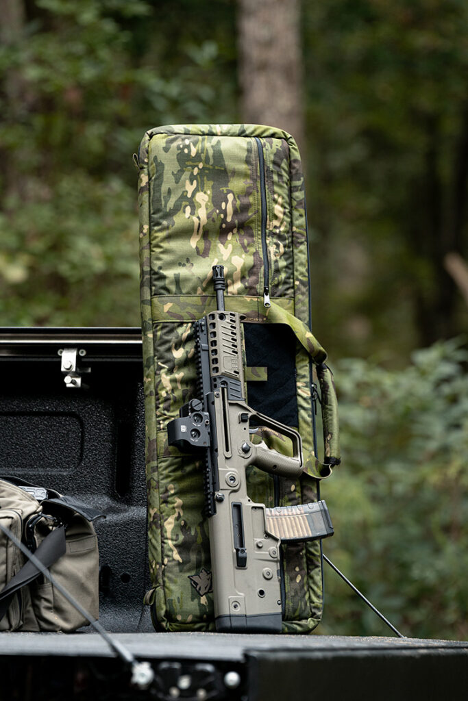 Tavor x95 in OD Green with the Multicam Tropic Solo Rifle Case